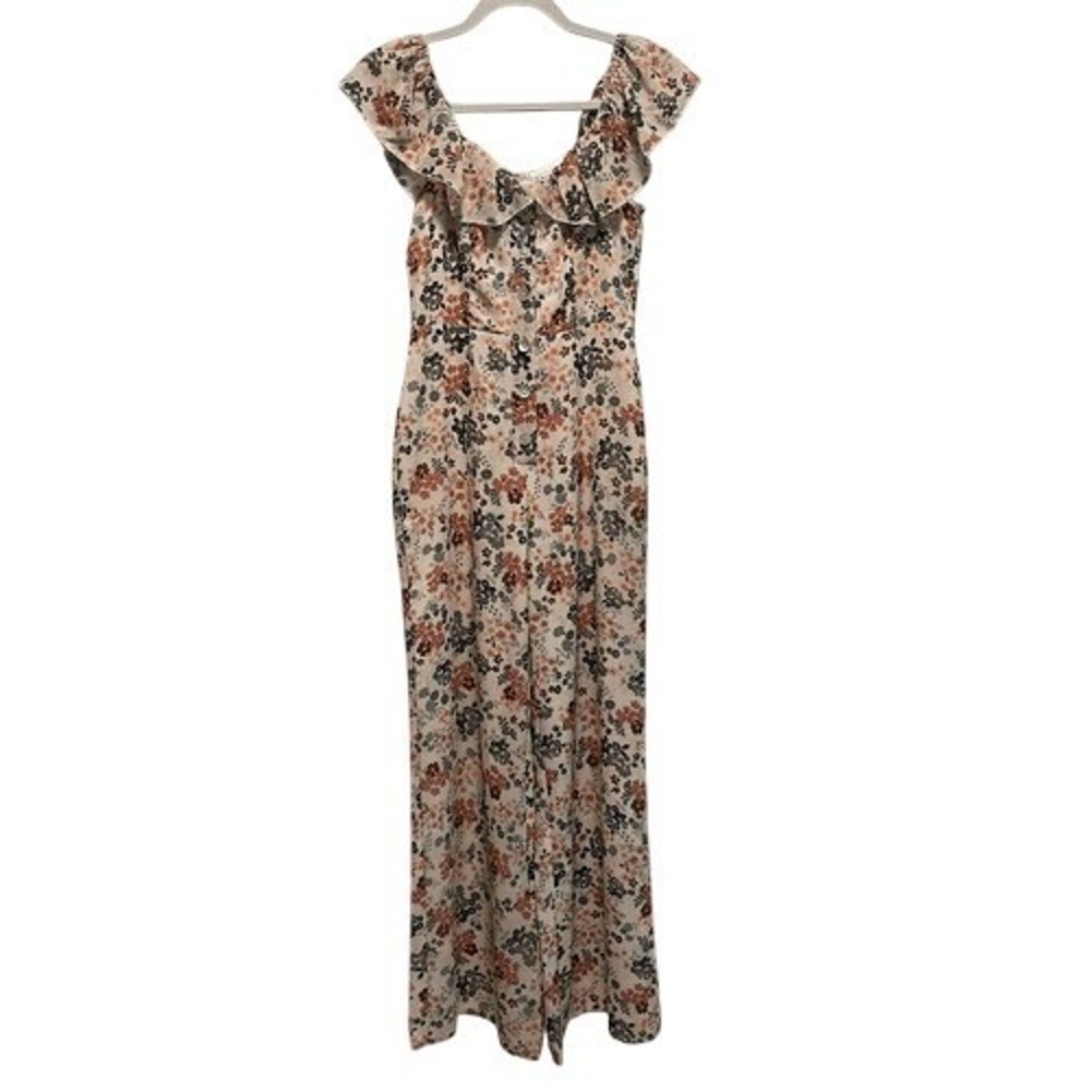 Tularosa Waverly Off Shoulder Floral Wide Leg Jumpsuit XS - Picture 2 of 10